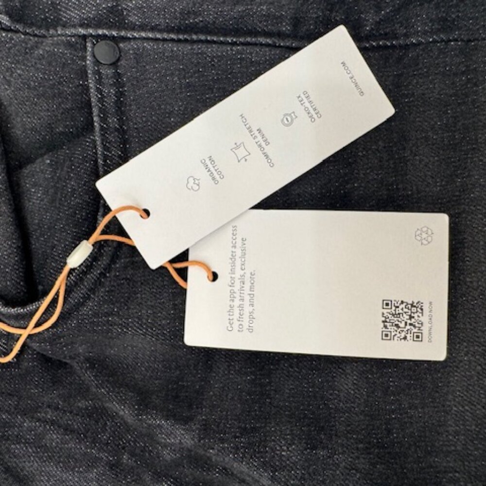 Quince Bella Stretch Relaxed Straight Jeans Charcoal Black 25 - Picture 4 of 6